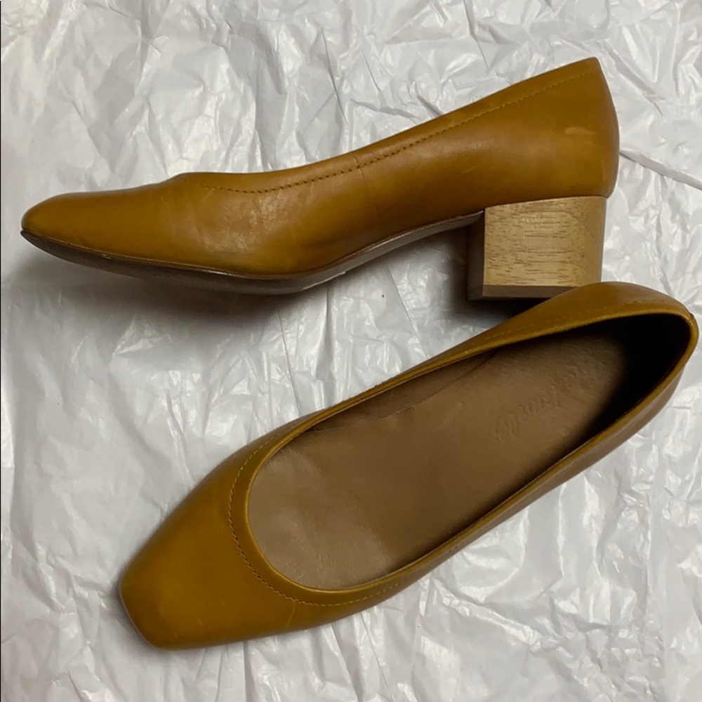 Madewell Raquel block pump size 6.5